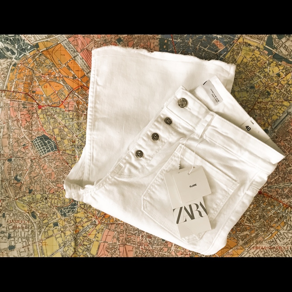 NWT Zara Hugh waisted flare jeans